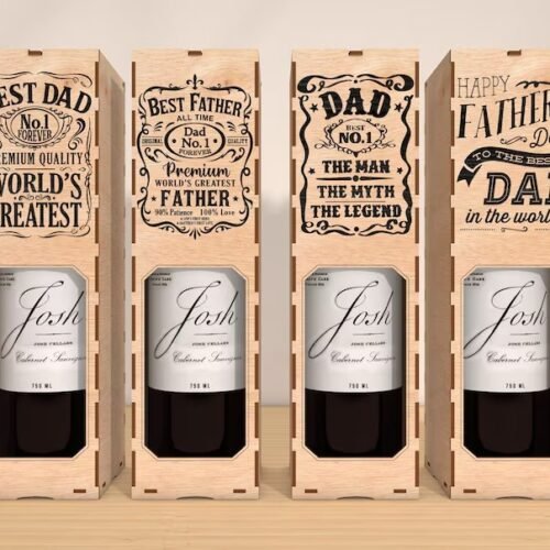 Caja De Vino Para El Dia Del Padre Creativo Digital